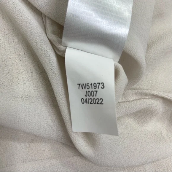 Lucky Brand ecru metallic linen bled crochet sweater shirt ruffle top.Size Large - Picture 12 of 13